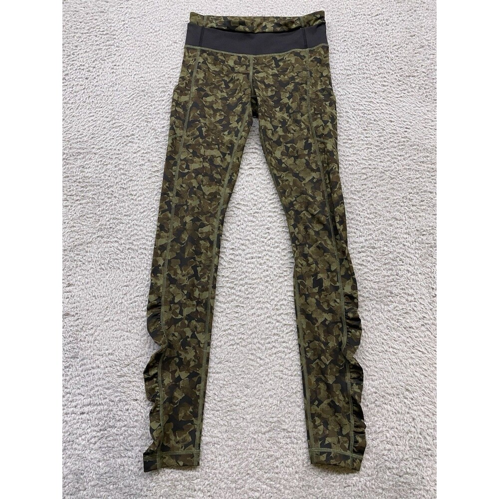 Lululemon Leggings Women’s Size 4 Camo Camouflage Green Yoga Sweatpants